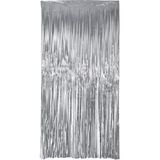 Folat 27585 Gordijn Laser Beam Zilver-1x2m luchtslangen van aluminium voor bruiloft, feest, fotocabines en festival podiumdecoraties, zilver