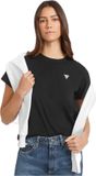 Guess Mini triangle T-shirt Vrouwen Zwart Katoen S