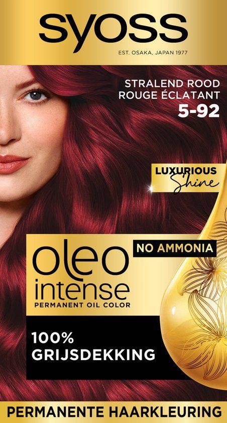 SYOSS Oleo Intense 5-92 Stralend Rood - Haarverf - 1 stuk