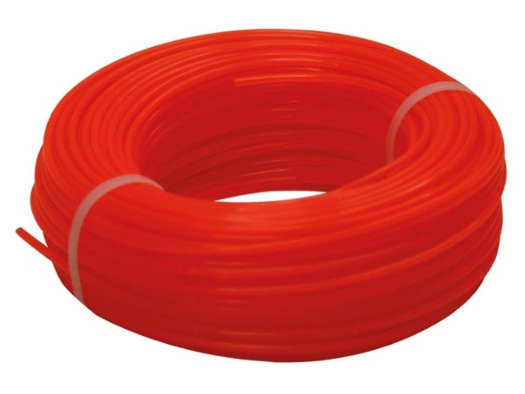 Toolland DC24050 Trimmerdraad Nylon Rood 2.4 mm 50 m