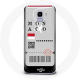 Maniacase Hoesje voor Samsung Galaxy A8 2018 Air ticket Monaco