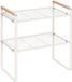 5Five Keuken/aanrecht rekje - metaal - 33 x 21 x 38 cm - keuken organizer - wit - verhoger