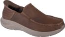 Skechers Slip-Ins Parson - Oswin Mannen Bruin Leer Schoenen Maat 42.5