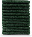 Blumtal Terry Handdoeken Set - 12 x Gezichts Handdoekje - 30 x 30 cm - Donkergroen