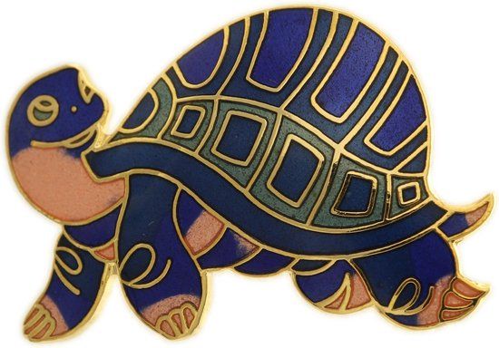 Behave Broche schildpad blauw