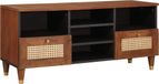Massief Mango Hout meuble TV avec tiroir Brun 100 x 33,5 x 46 cm