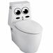 sundatebe Sticker Smiley, muursticker voor toilet, badkamer, keuken, PVC, 1 kleur, eenheidsmaat