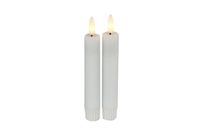Countryfield Led dinerkaarsen - 2x st- wit -H15cm - afstandsbediening