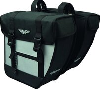 Vwp dubbele fietstas Tour 26 liter zwart/zilver