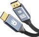 Drivv. Câble Displayport - 8K 60Hz - 4K 144Hz - 32.4Gbps - Displayport 1.4 - Câble DP - PVC - 2 mètre - Gris sidéral