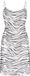 myMo ROCKS myMo Jurk Zebraprint Kort Mouwloos Ronde Hals Wit/Zwart Polyester/Elastaan Lente/Zomer 2025 Casual Volwassenen