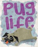 Your Decoration B.V. Affiche - Pug Life - 50 X 40 Cm - Multicolore