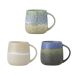 Bloomingville Mug earthenware blue Cloe - set of 3