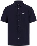 Guess Collin Blauw Katoen/Polyester Korte Mouw Klassieke Kraag Effen M