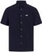 Guess Collin Blauw Katoen/Polyester Korte Mouw Klassieke Kraag Effen M