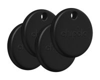 Chipolo Pop - Bluetooth Tracker - 4 Pack - Zwart - Werkt met Apple Find My & Android Find My Device