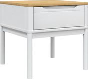 vidaXL Table basse FLORO 55x55x54 cm bois de pin massif blanc
