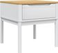 vidaXL Lamptafel FLORO 55x55x54 cm massief grenenhout wit