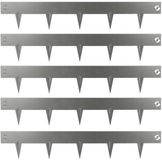 Talen Tools Borderrand Kantopsluiting Gegalvaniseerd Koppelbaar Staal Zilver 100 x 7,5 cm 5 stuks