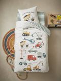 Vertbaudet Set dekbedovertrek + kussensloop voor kinderen QUEL CHANTIER!