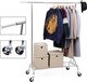 Songmics Verrijdbaar Kledingrek - Uitschuifbaar - Met Wielen - Chrome