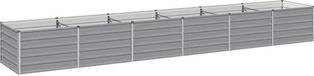 vidaXL Verhoogde Tuinbak Grijs 480 x 80 x 55 cm Gegalvaniseerd staal