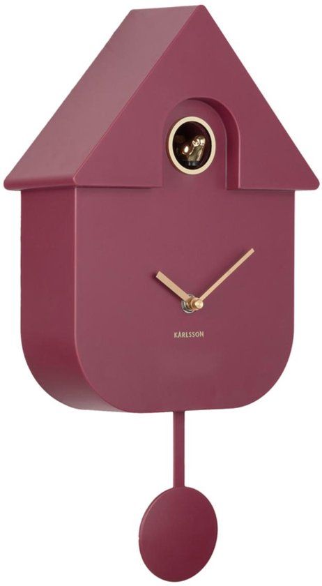 Karlsson Wandklok Modern Cuckoo Oro - Paars