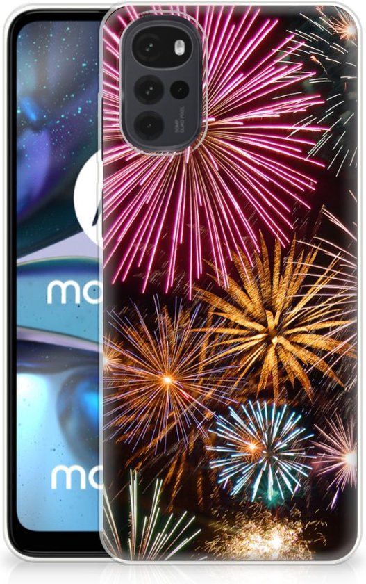 B2Ctelecom Smartphonehoesje Motorola Moto G22 - Vuurwerk - Siliconen/TPU