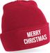 Bellatio Decorations kerst muts - Merry Christmas - rood - one size - unisex