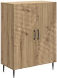 vidaXL Dressoir Artisanaal eiken 66 x 34,5 x 89,5 cm Bewerkt hout
