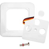 Schwaiger ADP312 042 antennecontactdoos afdekking satellietdoos afdekking blikafdekking 2 of 3 gaten opbouw en inbouw 2-delig wit