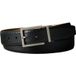 Calvin Klein Ceinture à boucle carrée gaufrée Noir/nickel brossé Taille : 110