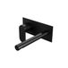 Brauer Black Edition Robinet de lavabo encastré avec bec droit et plaque de recouvrement Modèle C2 Noir mat