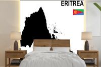 Nr1Wallpaper Fotobehang Zwarte illustratie van Eritrea - 260 x 260 cm - Vliesbehang