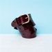 Pinned by K K leren riem met studs bordeauxrood
