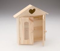 GLOREX sleutelkast, grenen FSC, hout, naturel, 26,5 x 19 x 4,5 cm
