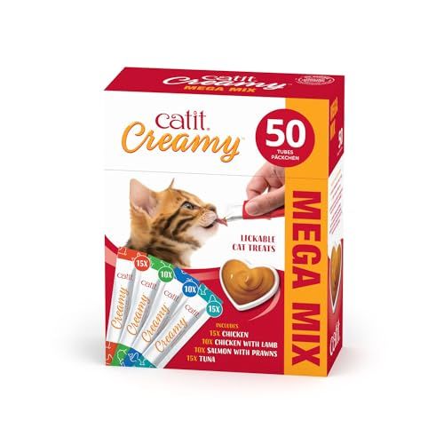 Catit Romige Lickable Treats Variety Multipack - 50 stuks