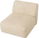 Vente-unique Fauteuil in beige stof van Maison Céphy POGNI