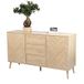 Urban Living "SHELBY" BUFFET MET 2 DEUREN EN 3 LADEN PUSH-PULL SYSTEEM 140X40XH81CM