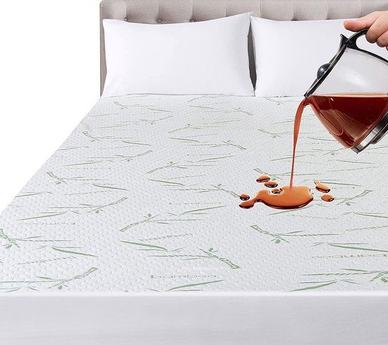 Utopia Bedding Bamboe Waterdichte Matrasbeschermer hoeslaken 180x200x30 cm Wit