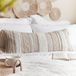 BlissBlush Crème, decoratieve lendenkussensloop, 14 x 36, boho lang kussen voor bed, neutraal beige wit accent, boerderij, kussensloop voor slaapkamer, woonkamer, bank, woondecoratie alleen hoes