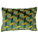 Paoletti Delano Polyester Gevuld Kussen, Blauw/Goud, 40 x 60cm