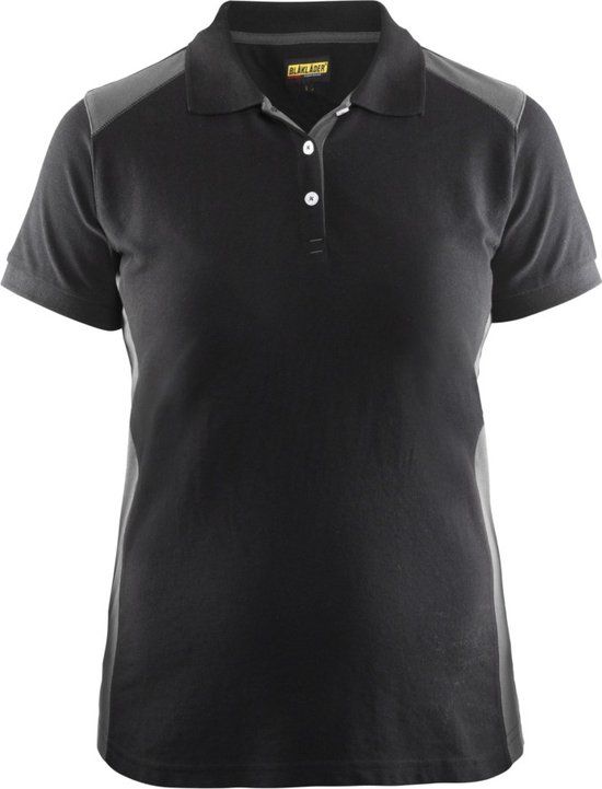 Blåkläder Blaklader Dames poloshirt piqué 3390-1050 - Zwart/Grijs - L