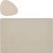 Zeller Placemats en onderzetters lederlook - set 6x - creme - 45 x 30 cm
