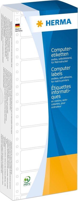 Merkloos HERMA Computeretiketten 88.9x35.7 mm wit Papier 2000 St.