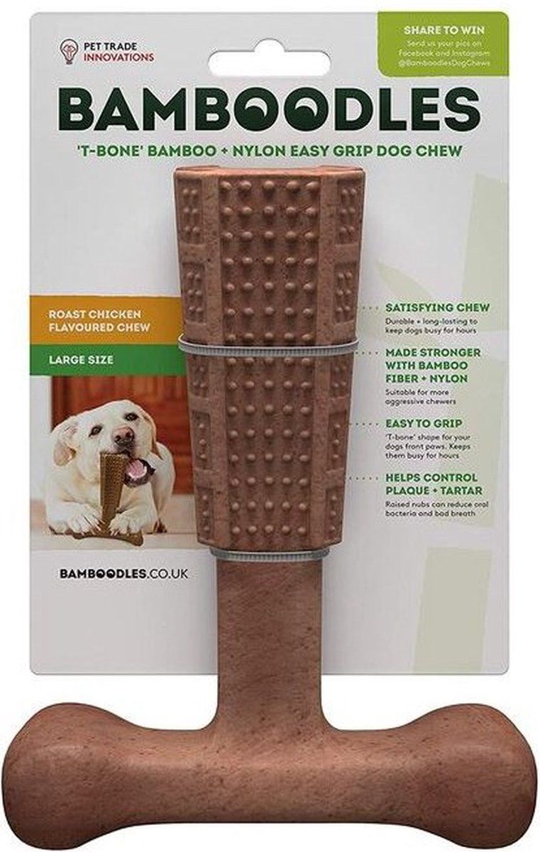 Pet Trade Bamboodles kauwbot voor de hond - maat L - kip