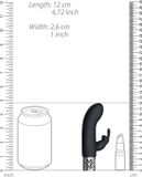 Shots Royal Gems - Dazzling Rechargeable Silicone Bullet - Black