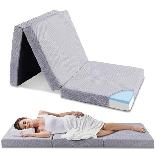 EGOHOME EGO HOME Vouwmatras 75 x 195 cm, H3, Opvouwbaar, 3-delig, Visco-gelschuim