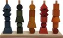 Wooden Story Montessori - Jouet éducatif - Empileur en bois - Arc-en-ciel - 5 rangées - Coloré