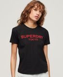 Superdry Sport Luxe Graphic T-shirt Rouge Taille : 40